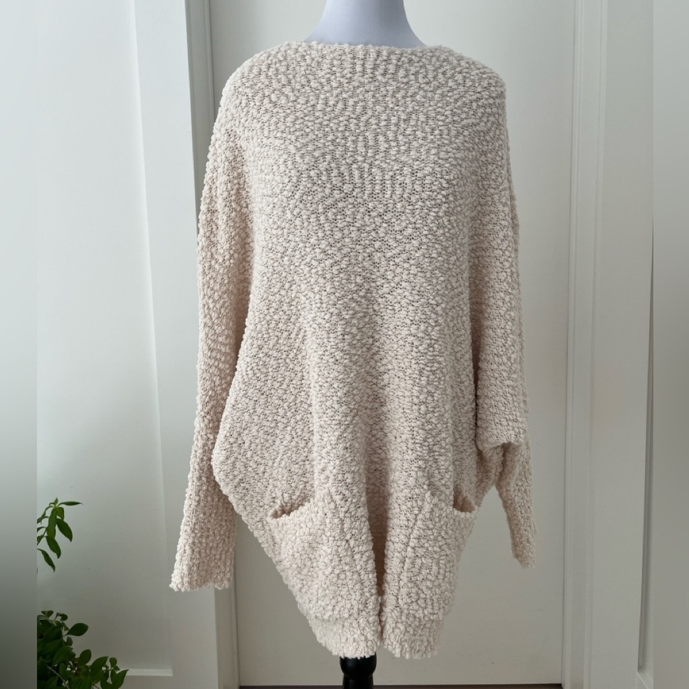 UMGEE Boucle Knit Pullover Sweater Oversize Relaxed Fit Casual Loungewear